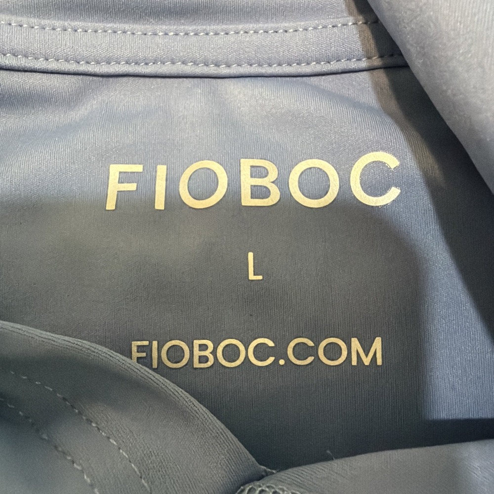 Fioboc Hoodie Mens Large Blue Nylon Spandex Performance Lightweight Pullover - Picture 3 of 6